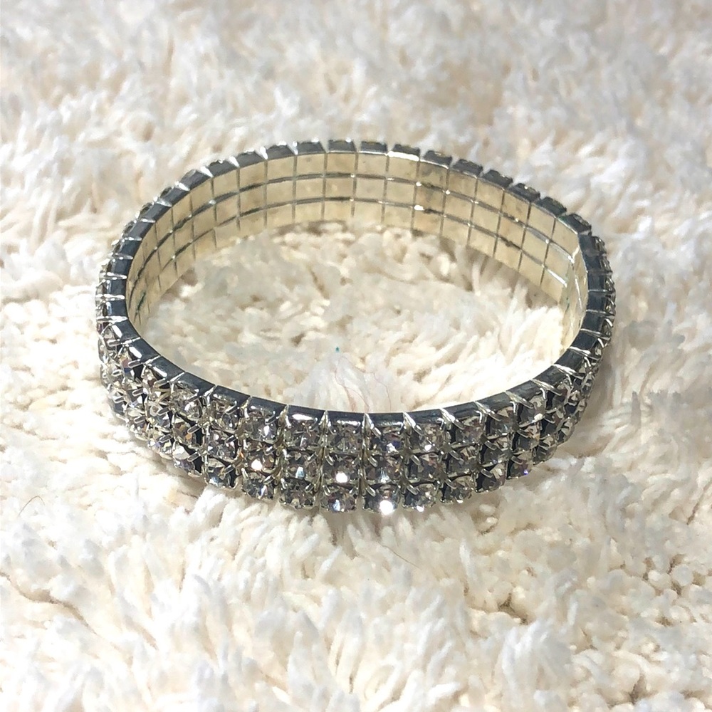 Rhinestone elastic bracelet